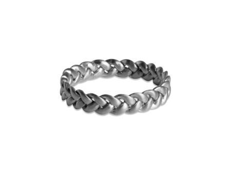 Medium braided ring - Sterling Sølv Sale