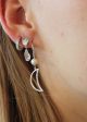 Clear Sea Earring with Stone - Silver Hot on Sale