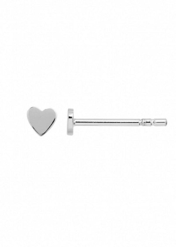 Petit Love Heart Earring - Silver Online now