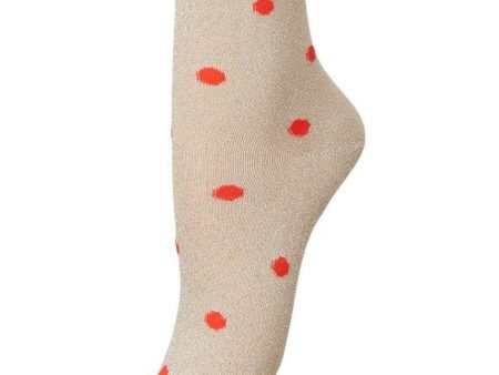 Dotsy Glam Sock - Gold Cheap