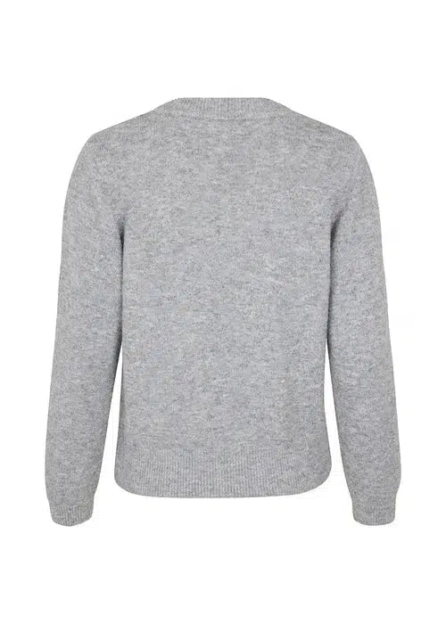 AnnaMD O-neck - Grey Melange Online Sale