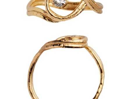 Balance Ring with Stone Gold - Gold Cheap