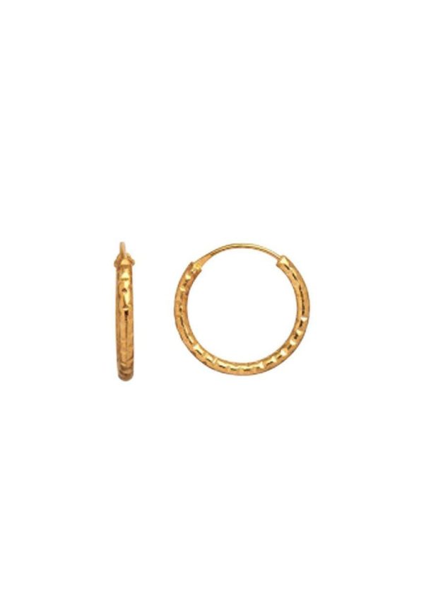 Petit Tinsel Creol Earring - Gold For Sale