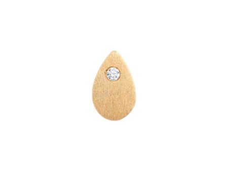 Petit Sparkling Teardrop w Zir - Gold For Cheap