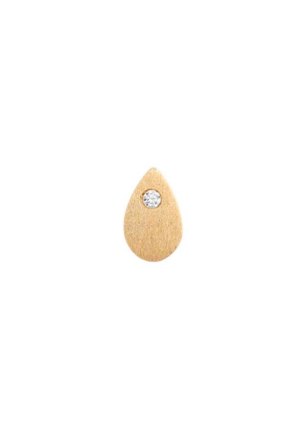 Petit Sparkling Teardrop w Zir - Gold For Cheap