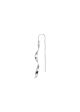 Long Twisted Hammered Earring - Silver Discount