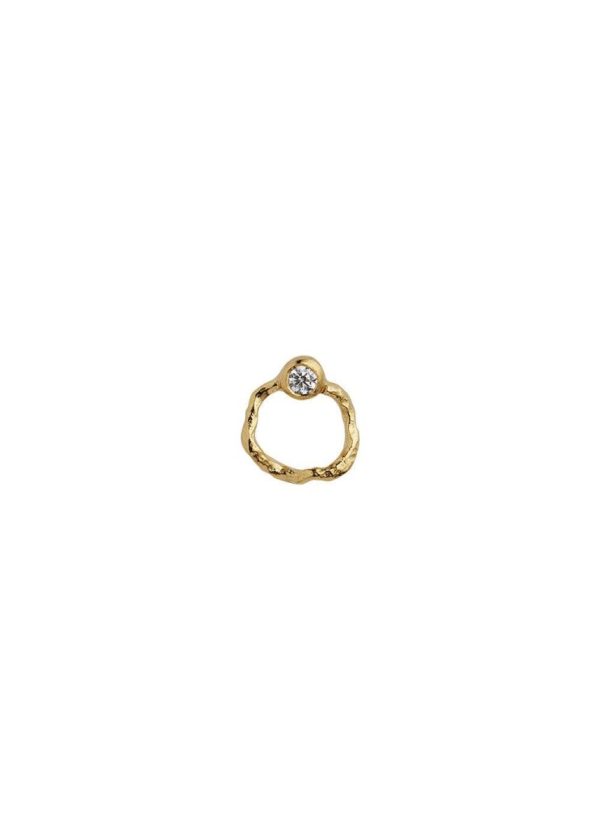 Petit Wavy Circle Earring With - Gold Online now