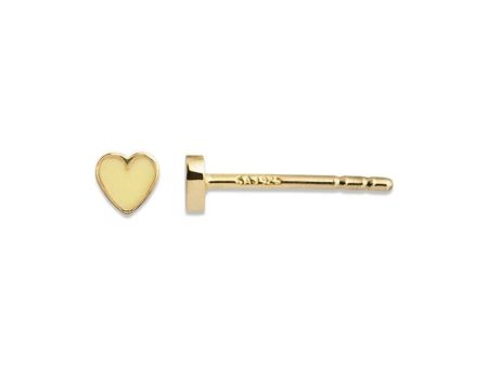 Petit Love Heart Yellow Enamel - Silver Online