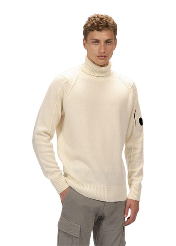 Turtle Neck knitwear - Gauze White For Cheap