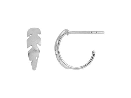 Petit Creol W  Feather Earring - Silver Cheap