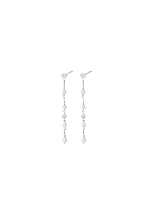 Ocean Pearl Earchains 55 mm - Silver Cheap