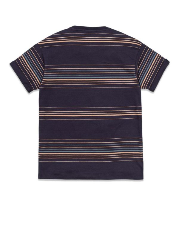 W  S S Tori Pocket T-Shirt - Tori Stripe, Black Hot on Sale