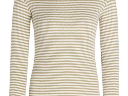 2x2 Cotton Stripe Tuba Top - Elm White For Sale