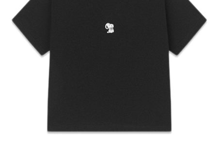 Anya Snoopy sitting T-shirt - Black For Cheap