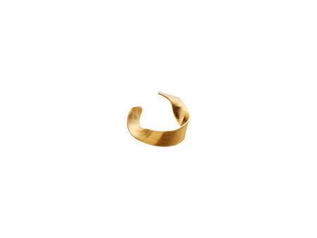 Twisted hammered Ear Cuff Gold - Gold For Sale