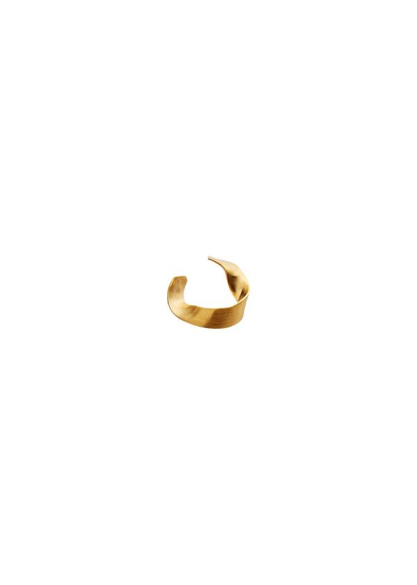 Twisted hammered Ear Cuff Gold - Gold For Sale