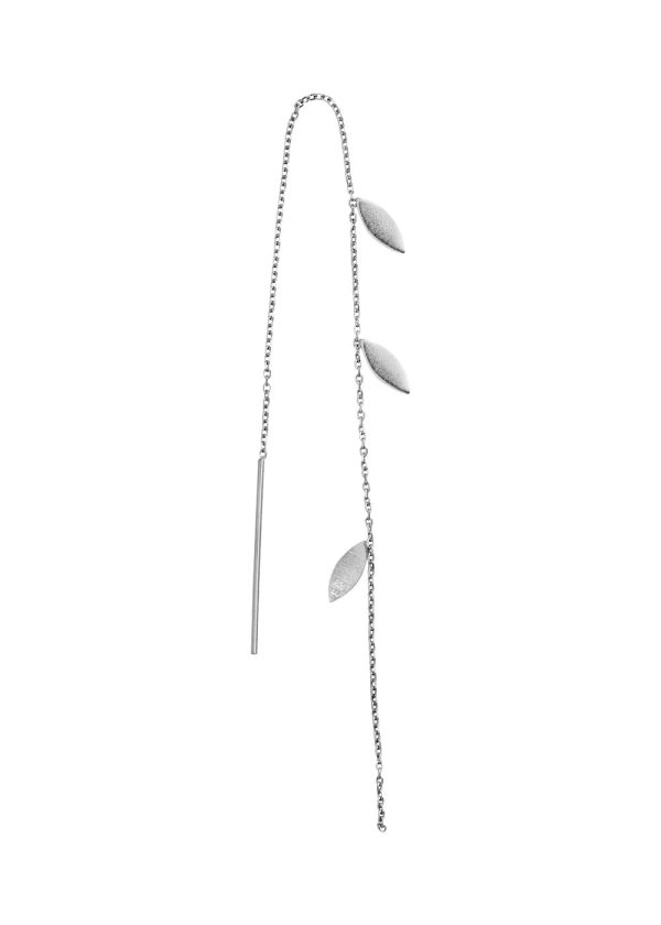 Three Leaves Earring - Silver For Cheap