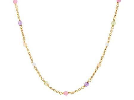 Rainbow Necklace length 40-45 - Gold Fashion