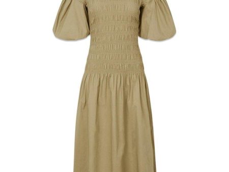 Cyprus Smock Dress - Olive For Cheap