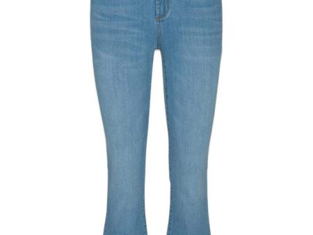 Johanna kick flare wash bleach - Denim Blue Discount