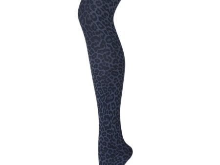 Leopard pantyhose - 50 denier - Anthracite Online Sale