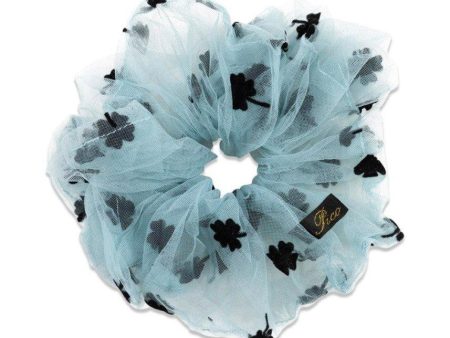 Clover Scrunchie - Dusty Blue Discount