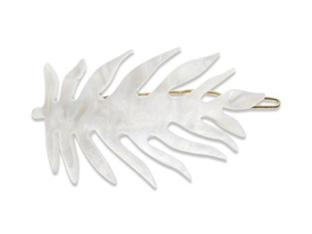 Leaf Hair Pin - White Pearl For Sale