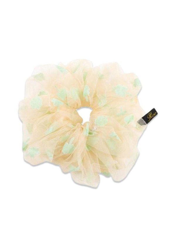 Clover Scrunchie - Creme Online now