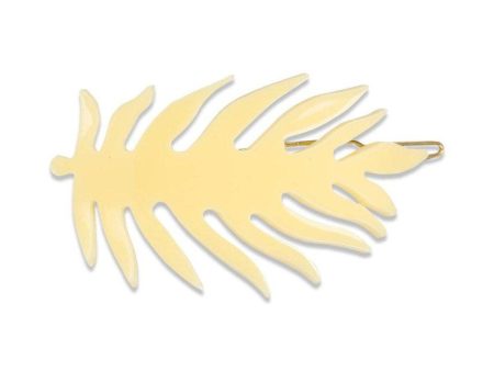 Leaf Hair Pin - Pastel Yellow Hot on Sale